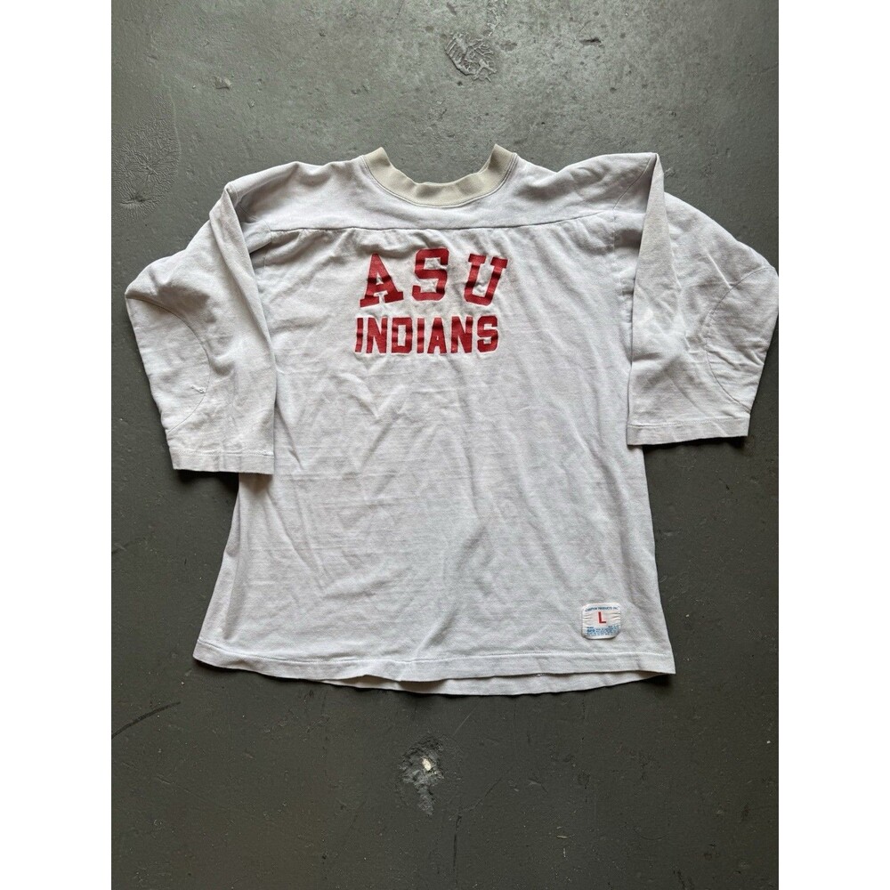 Vintage 70s Champion Arkansas State University Indians Cotton Football Jersey